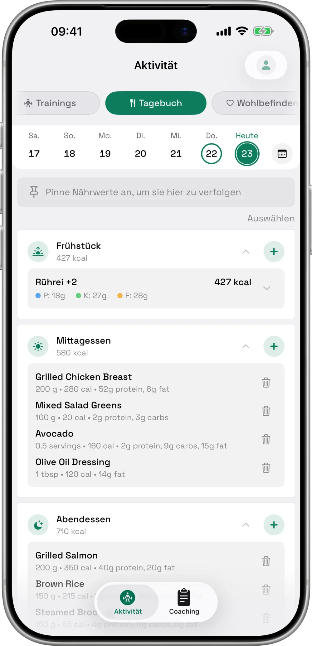 Aktivitätstagebuch