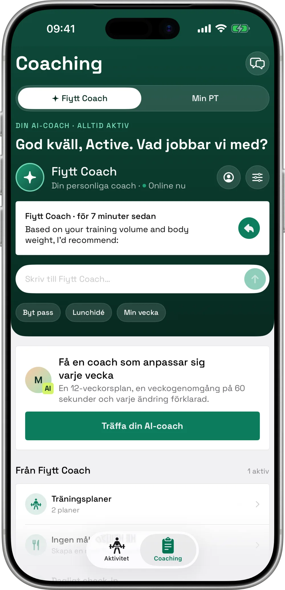 Färdiga träningsplaner